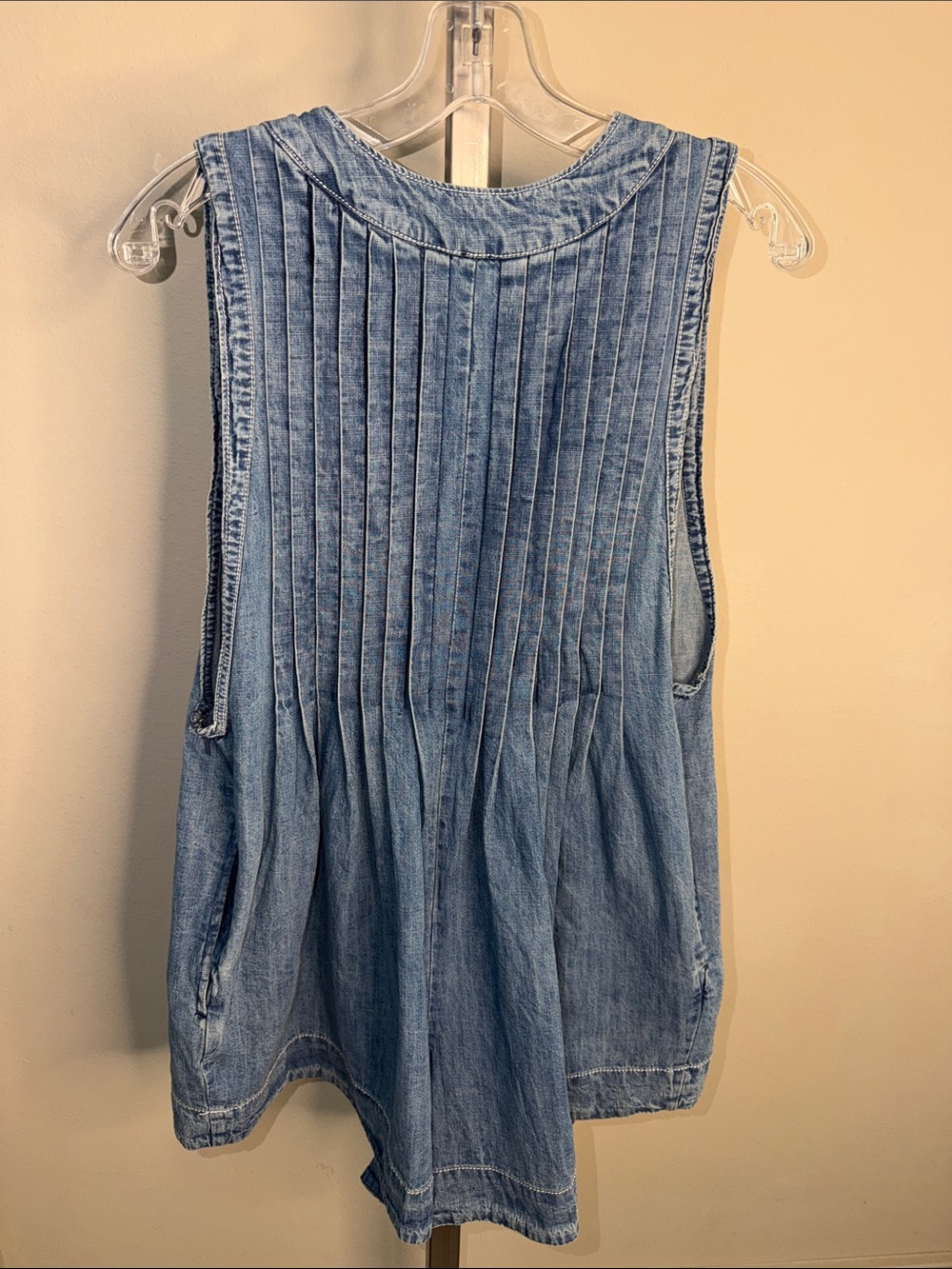 EUC We the Free Webster Denim Romper by Free People Medium - Picture 4 of 6